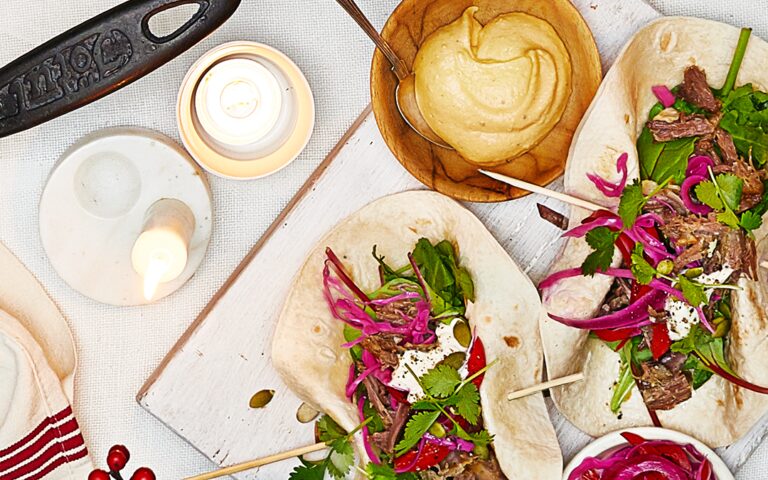 Taco med pinnekjøtt