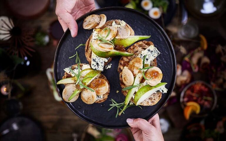 Julepoelse bruschetta