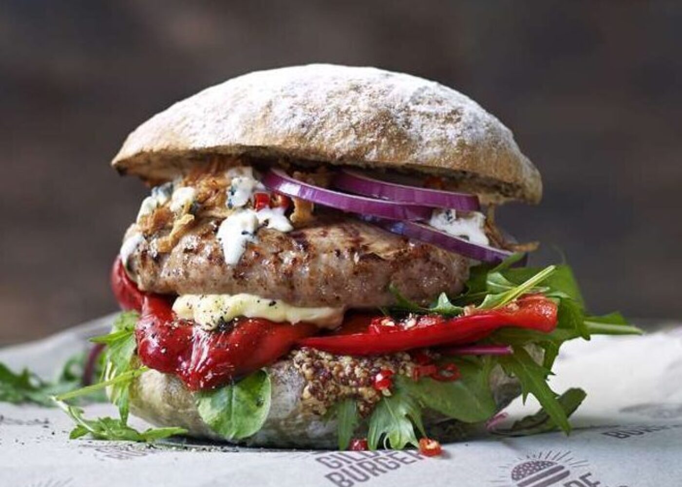 Hamburger med blamuggost