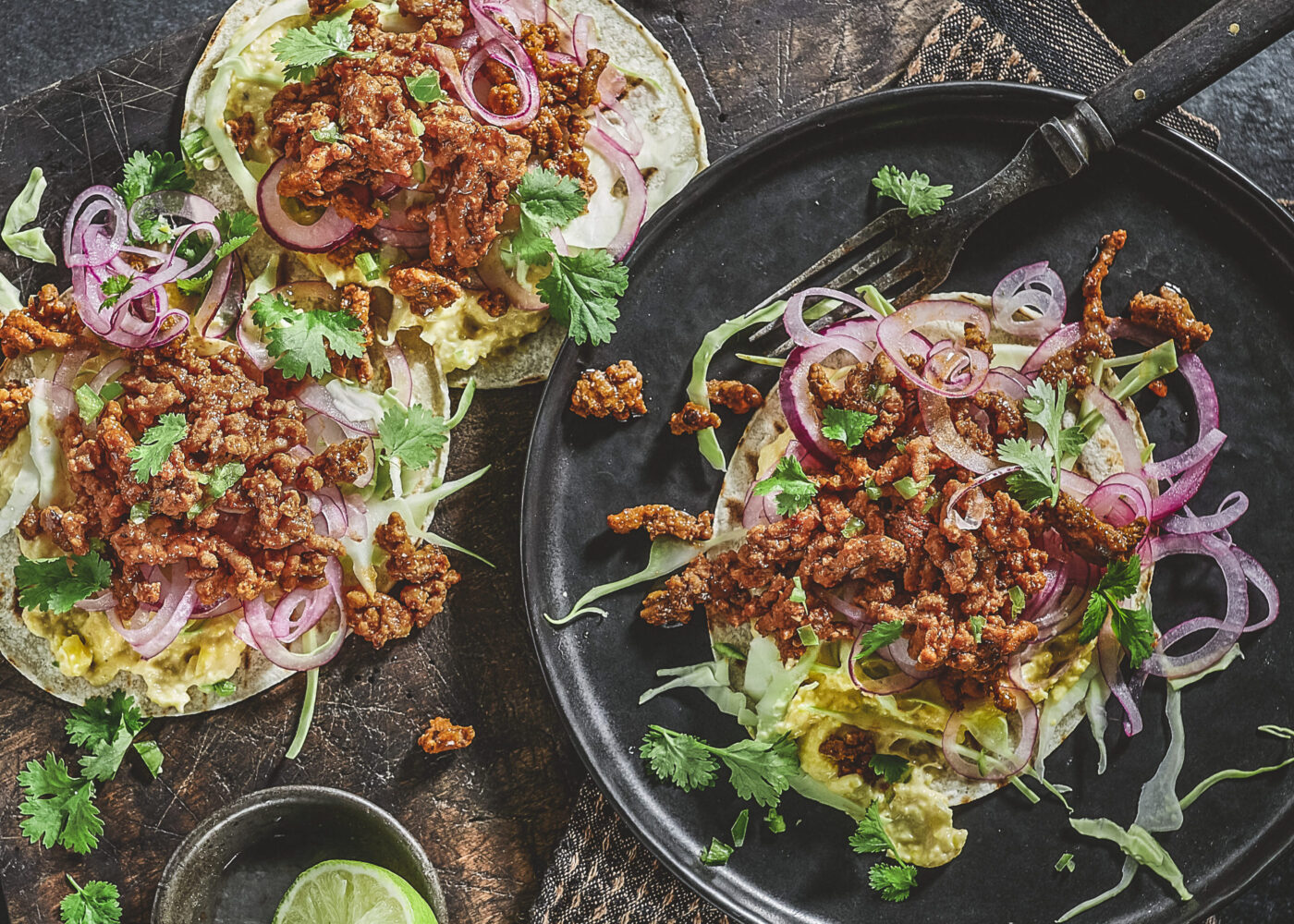 Middagstips helg - taco med maiskrem og løk