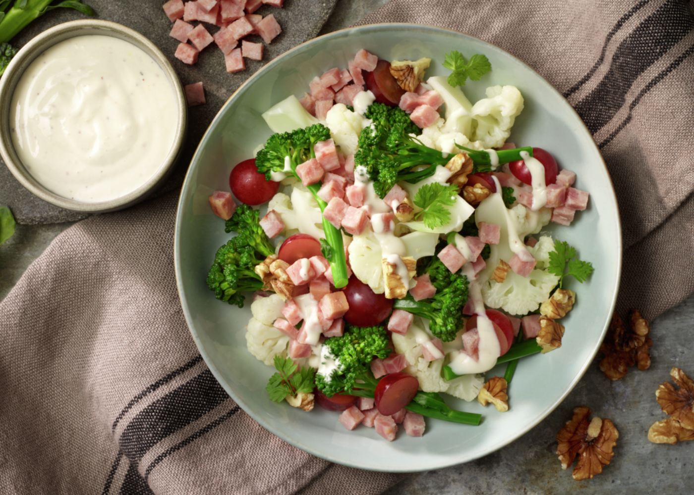 Blomkal og brokkolisalat