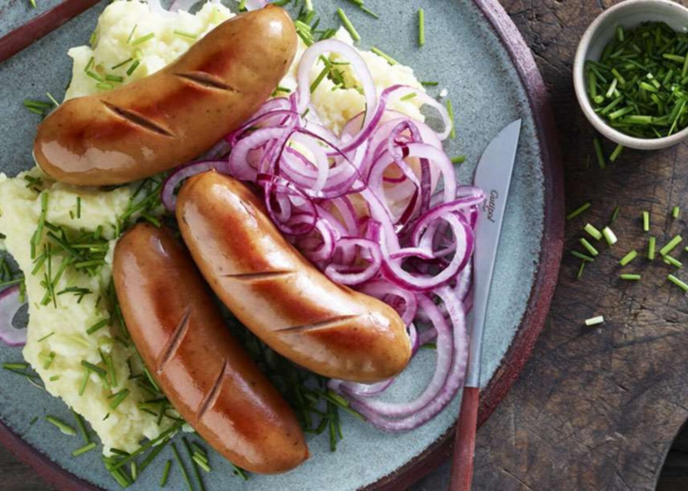 Kjottpolse med potetmos
