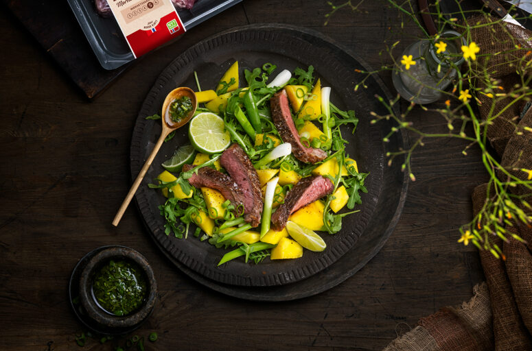 Entrecote med mangosalat