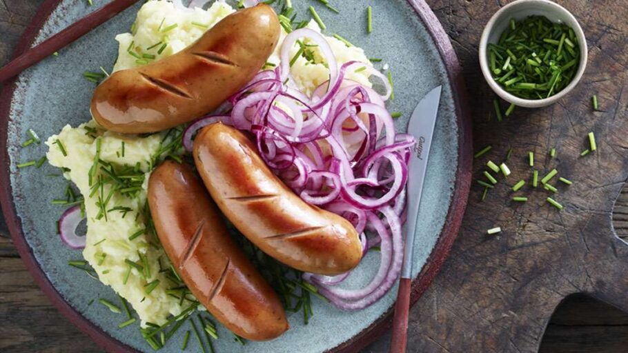 Kjottpolse med potetmos