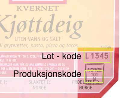 produksjons- og LOT-koder